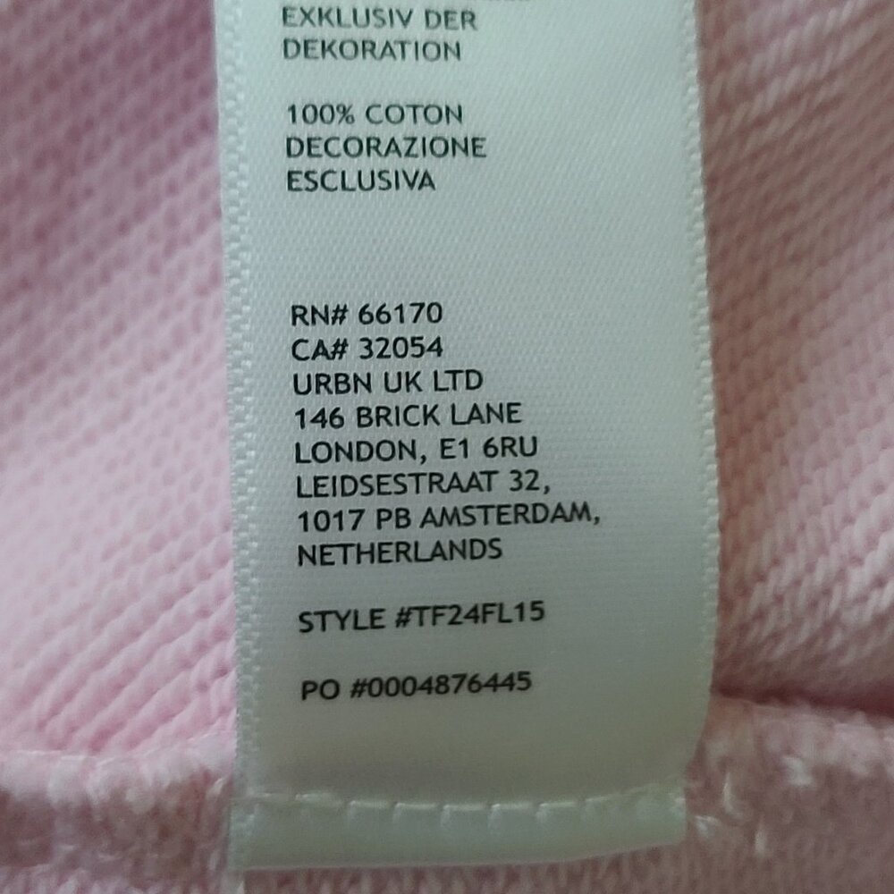 Teddy Fresh Lace Applique Bear Sweatshirt Small Pink Long Sleeve Fun Soft NWOT - Picture 8 of 9